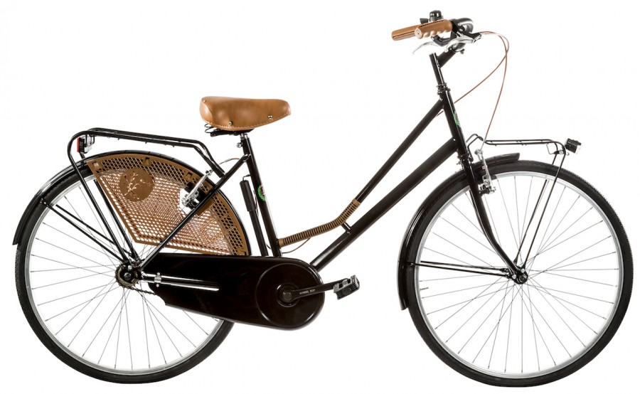 bicicletta donna cruiser nero e verde scuro cerchi 26